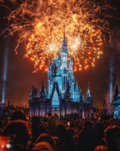 Disney Fireworks at night